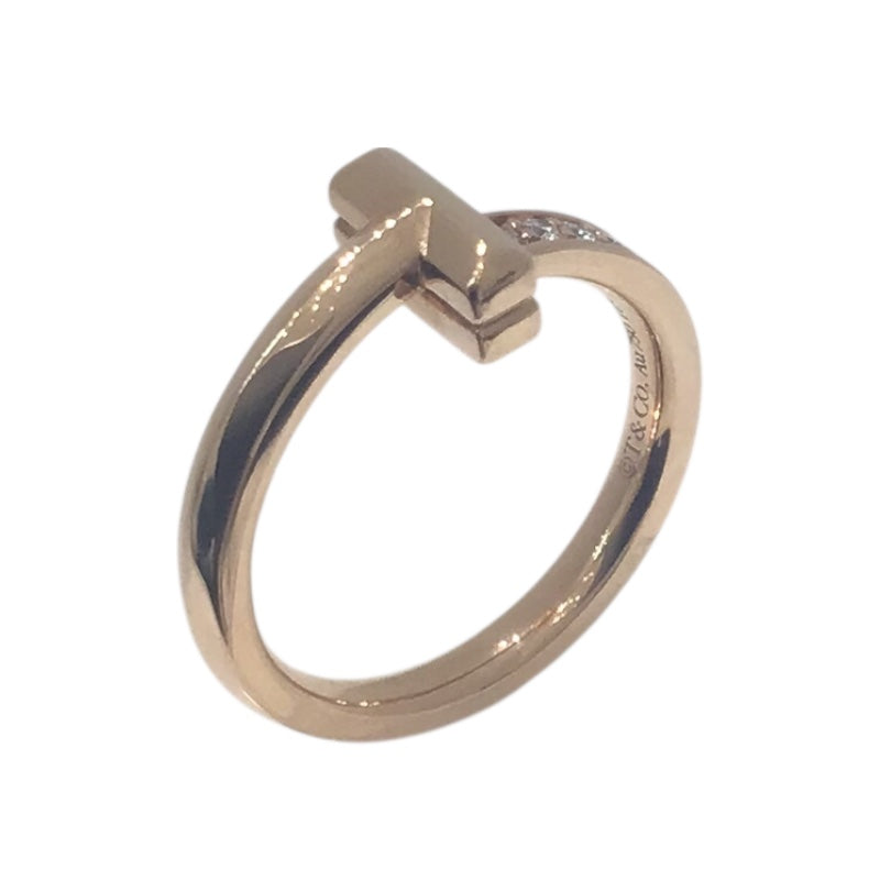ティファニー TIFFANY＆CO Tワンダイヤリング ピンクゴールド Au750 ジュエリー