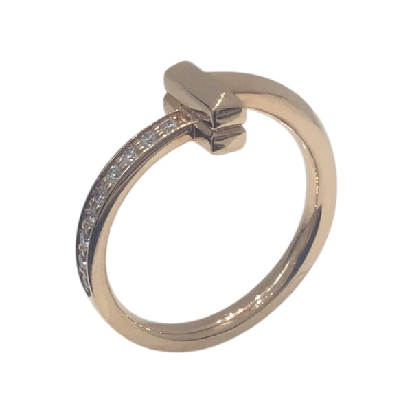 ティファニー TIFFANY＆CO Tワンダイヤリング ピンクゴールド Au750 ジュエリー