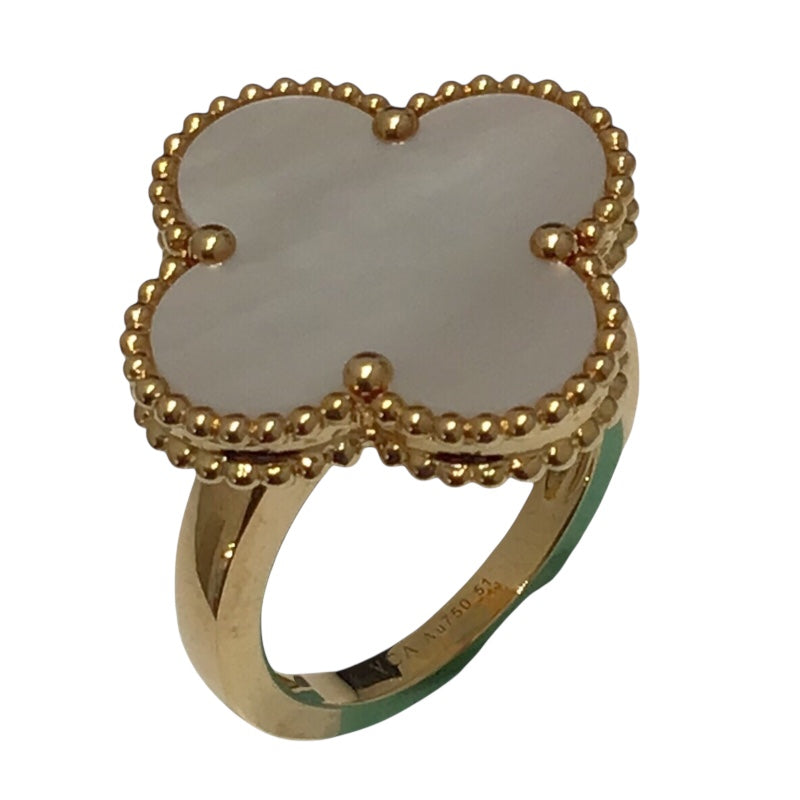 ヴァンクリーフ＆アーペル Van Cleef & Arpels マジックアルハンブラリング ゴールド Au750　MOP ジュエリー