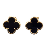 ヴァンクリーフ＆アーペル Van Cleef & Arpels ヴィンテージアルハンブラ ピアス Au750 オニキス ジュエリー