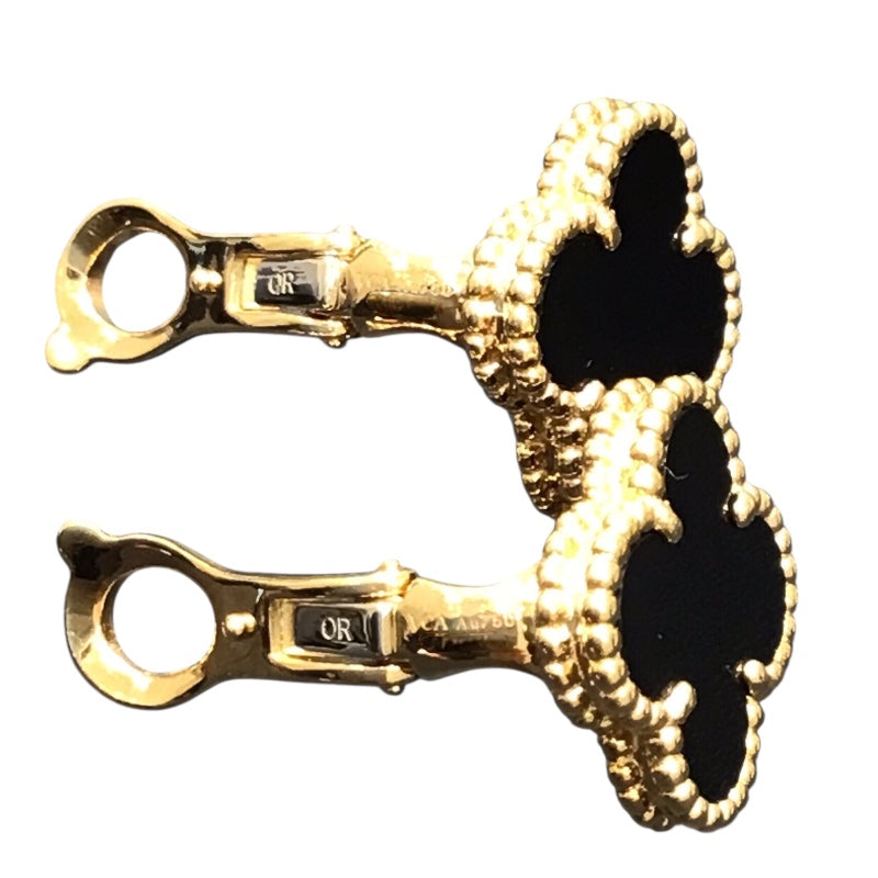 ヴァンクリーフ＆アーペル Van Cleef & Arpels ヴィンテージアルハンブラ ピアス Au750 オニキス ジュエリー
