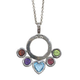 ブルガリ BVLGARI アレグラネックレス マルチカラー K18WG　色石 ジュエリー