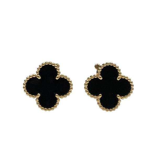 ヴァンクリーフ＆アーペル Van Cleef & Arpels ヴィンテージアルハンブラピアス K18/オニキス ジュエリー