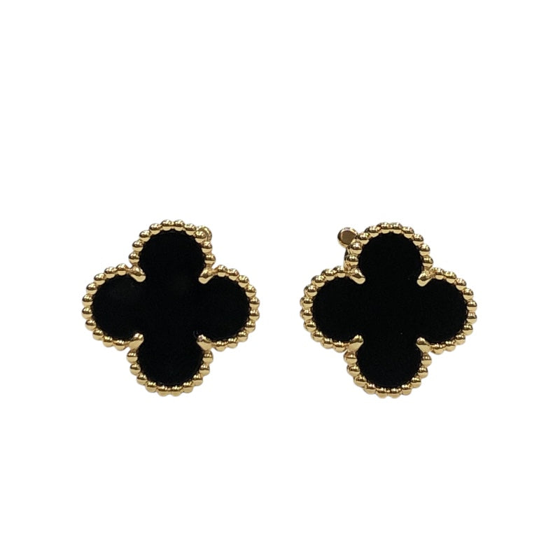 ヴァンクリーフ＆アーペル Van Cleef & Arpels ヴィンテージアルハンブラピアス K18/オニキス ジュエリー