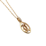 カルティエ Cartier ロゴドゥーブルダイヤネックレス ピンクゴールド 750PG/ダイヤモンド ジュエリー