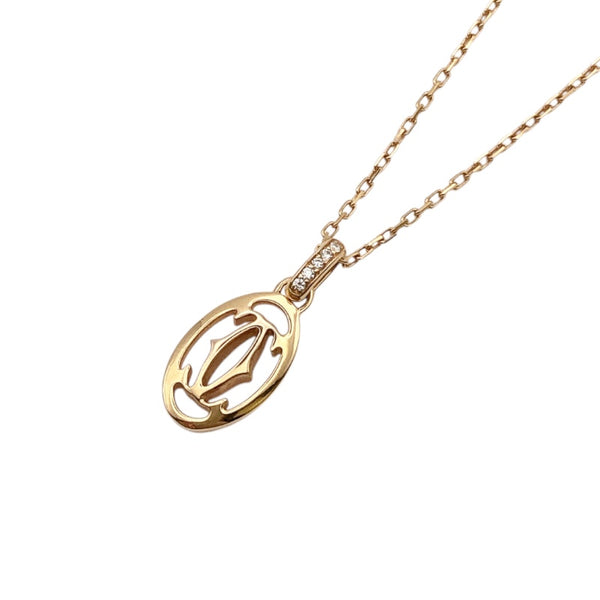 カルティエ Cartier ロゴドゥーブルダイヤネックレス ピンクゴールド 750PG/ダイヤモンド ジュエリー
