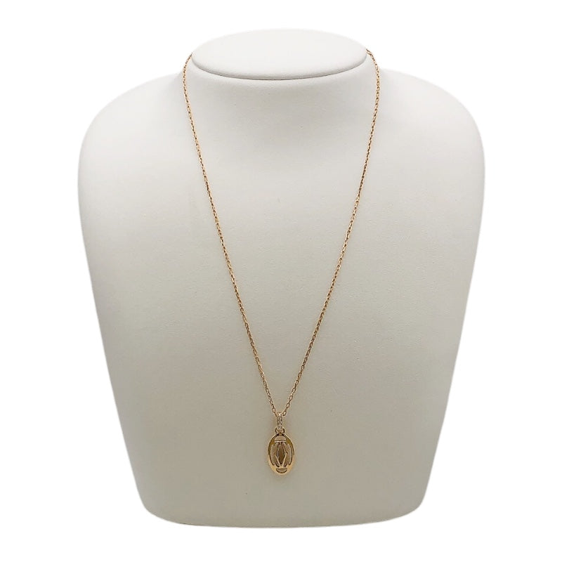 カルティエ Cartier ロゴドゥーブルダイヤネックレス ピンクゴールド 750PG/ダイヤモンド ジュエリー