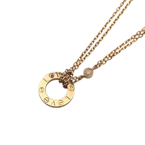 カルティエ Cartier ラブサークルネックレス ゴールド 750PG/ダイヤモンド ジュエリー