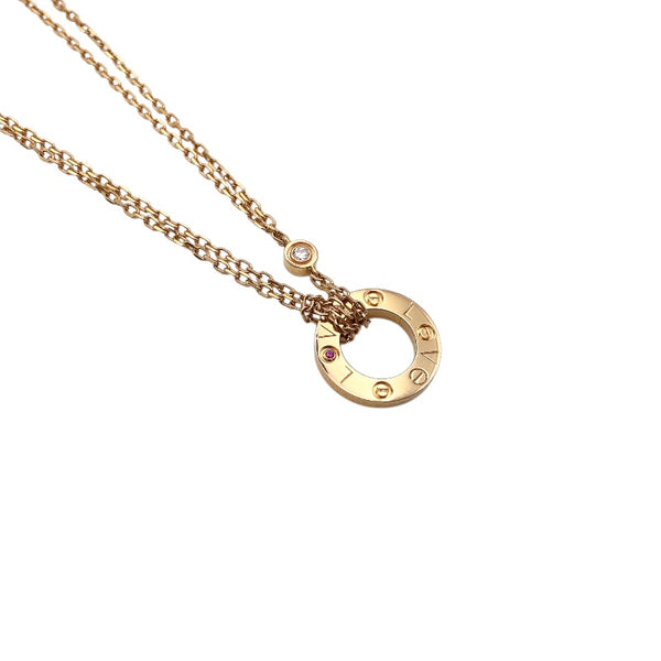 カルティエ Cartier ラブサークルネックレス ゴールド 750PG/ダイヤモンド ジュエリー