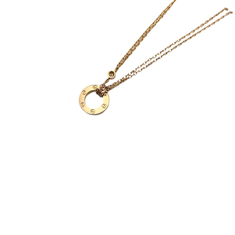 カルティエ Cartier ラブサークルネックレス ゴールド 750PG/ダイヤモンド ジュエリー