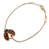 ヴァンクリーフ＆アーペル Van Cleef & Arpels ラッキースプリング レディバグブレスレット レッド×ブラック K18ピンクゴールド 750PG/オニキス/カーネリアン ジュエリー