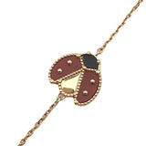 ヴァンクリーフ＆アーペル Van Cleef & Arpels ラッキースプリング レディバグブレスレット レッド×ブラック K18ピンクゴールド 750PG/オニキス/カーネリアン ジュエリー