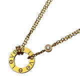 カルティエ Cartier ラブサークルネックレス２Ｐダイヤ ゴールド K18YG ジュエリー