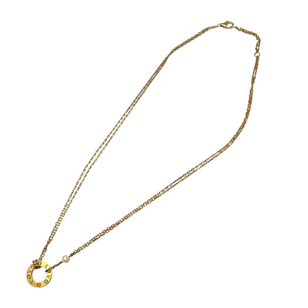 カルティエ Cartier ラブサークルネックレス２Ｐダイヤ ゴールド K18YG ジュエリー