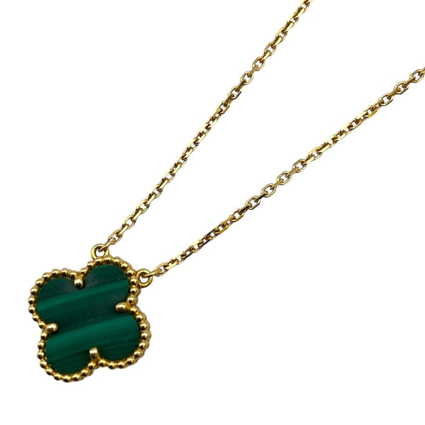 ヴァンクリーフ＆アーペル Van Cleef & Arpels ヴィンテージアルハンブラネックレスマラカイト グリーン K18YG/マラカイト ジュエリー