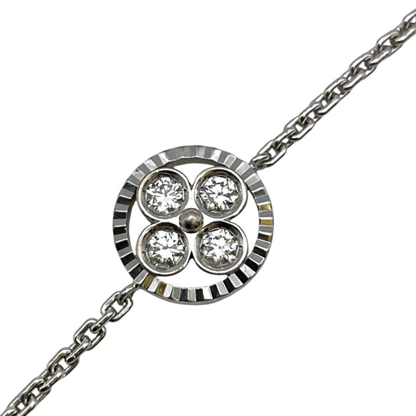 ルイ・ヴィトン LOUIS VUITTON ブラスレサンブロッサム４Ｐダイヤブレス シルバー K18WG ジュエリー