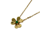 ヴァンクリーフ＆アーペル Van Cleef & Arpels フリヴォル1Pエメラルドネックレスミニ ゴールド Au750 エメラルド ジュエリー