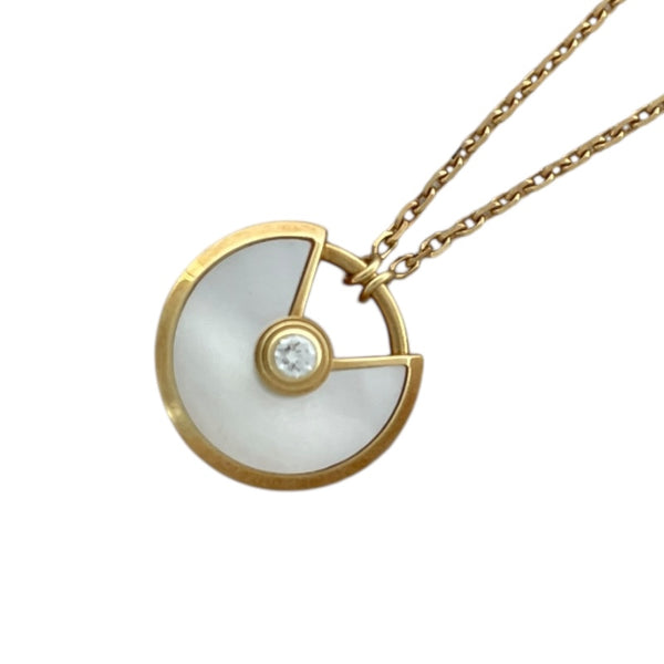 カルティエ Cartier アミュレット ドゥ カルティエ ダイヤ ネックレス XS 750YG ダイヤモンド ジュエリー