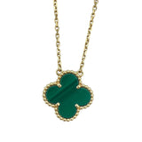 ヴァンクリーフ＆アーペル Van Cleef & Arpels ヴィンテージアルハンブラ ネックレス 750YG マラカイト ジュエリー