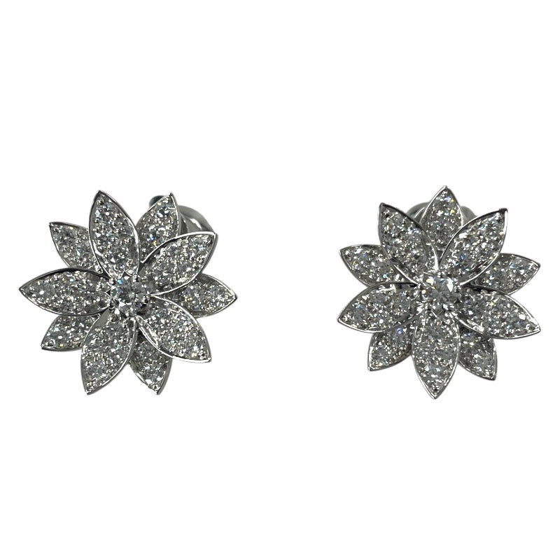 ヴァンクリーフ＆アーペル Van Cleef & Arpels ロータスダイヤピアスSM 750WG/ダイヤモンド ジュエリー
