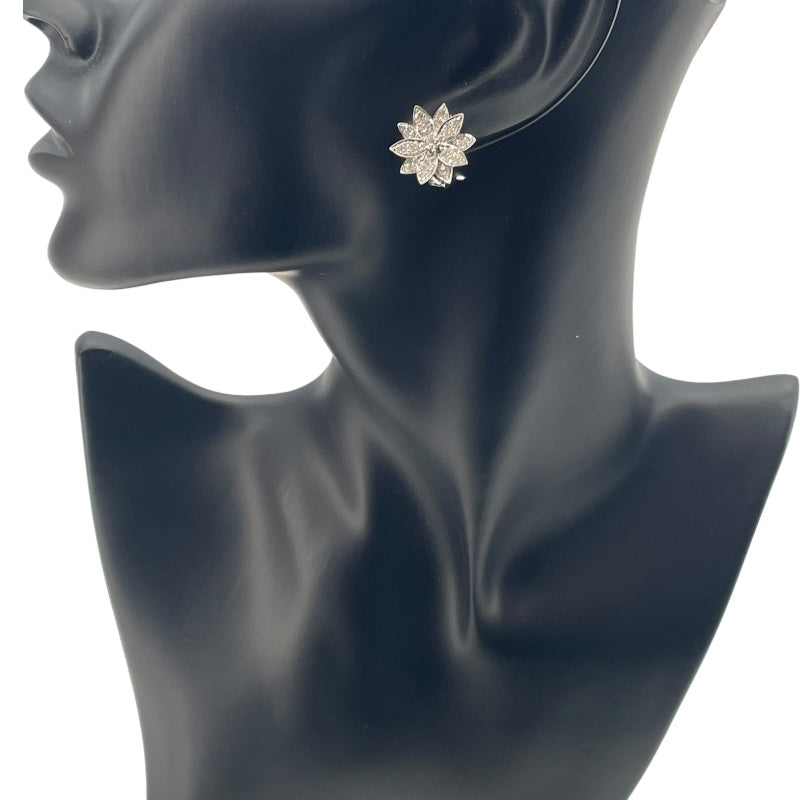 ヴァンクリーフ＆アーペル Van Cleef & Arpels ロータスダイヤピアスSM 750WG/ダイヤモンド ジュエリー