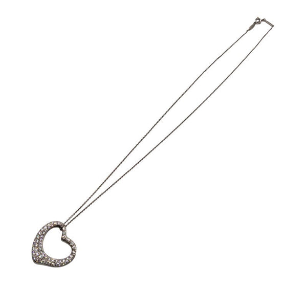 ティファニー TIFFANY＆CO オープンハートダイヤネックレス Pt950プラチナ ジュエリー
