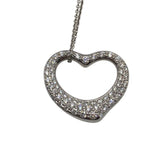 ティファニー TIFFANY＆CO オープンハートダイヤネックレス Pt950プラチナ ジュエリー