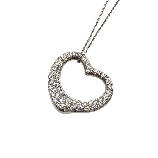 ティファニー TIFFANY＆CO オープンハートダイヤネックレス Pt950プラチナ ジュエリー
