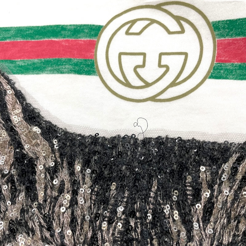グッチ GUCCI 猫Tシャツ 492347 ホワイト コットン メンズ 半袖Ｔシャツ