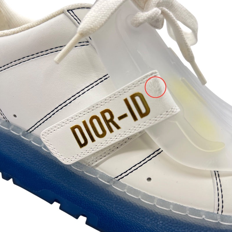 クリスチャン・ディオール Christian Dior ID ラバーソールスニーカー ホワイト×ブルー ラバー×レザー レディース スニーカー