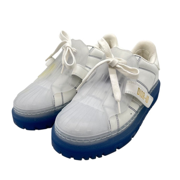 クリスチャン・ディオール Christian Dior ID ラバーソールスニーカー ホワイト×ブルー ラバー×レザー レディース スニーカー