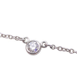 ティファニー TIFFANY＆CO バイザヤードネックレス Pt950/3PD ジュエリー