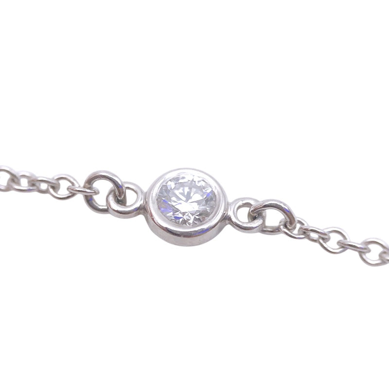 ティファニー TIFFANY＆CO バイザヤードネックレス Pt950/3PD ジュエリー