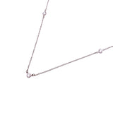 ティファニー TIFFANY＆CO バイザヤードネックレス Pt950/3PD ジュエリー