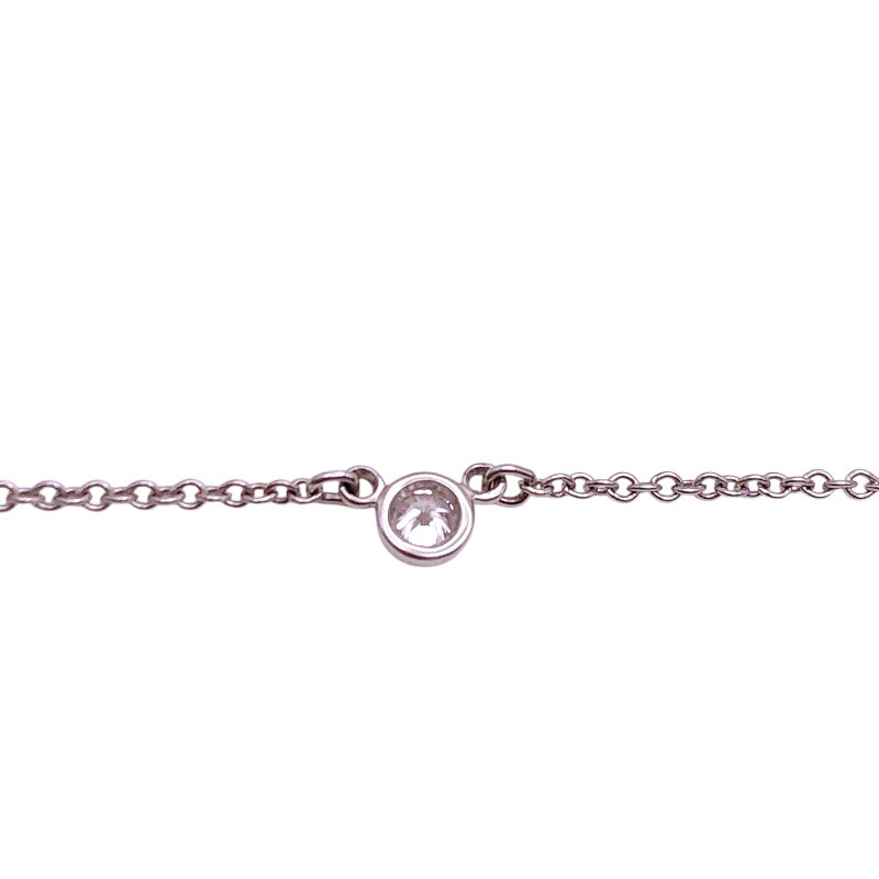 ティファニー TIFFANY＆CO バイザヤードネックレス Pt950/3PD ジュエリー