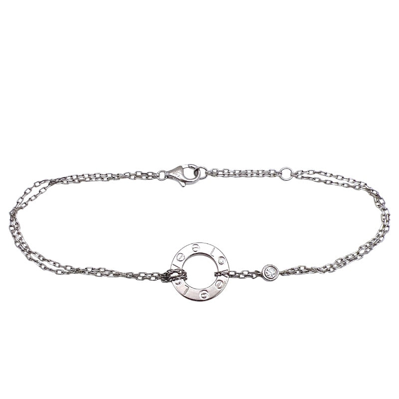 ティファニー TIFFANY＆CO ラブサークルブレス2Pダイヤ K18WG ジュエリー