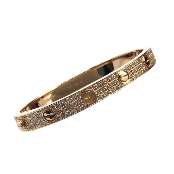 カルティエ Cartier ラブブレスパヴェダイヤ ピンクゴールド 750PG ジュエリー