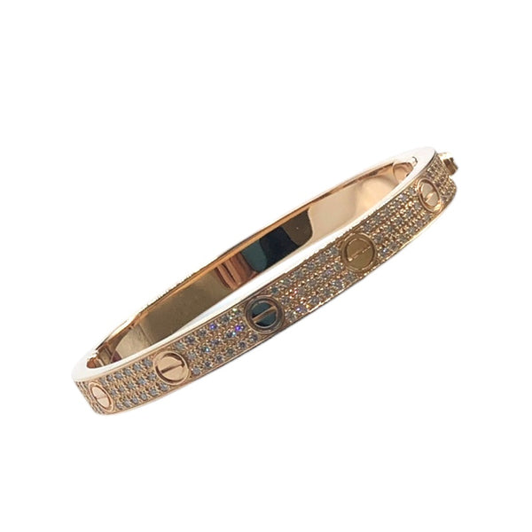 カルティエ Cartier ラブブレスパヴェダイヤ ピンクゴールド 750PG ジュエリー