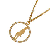 エルメス HERMES サークルラウンドネックレス 750PG/ダイヤモンド ジュエリー