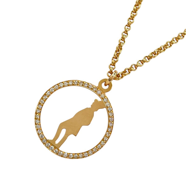 エルメス HERMES サークルラウンドネックレス 750PG/ダイヤモンド ジュエリー