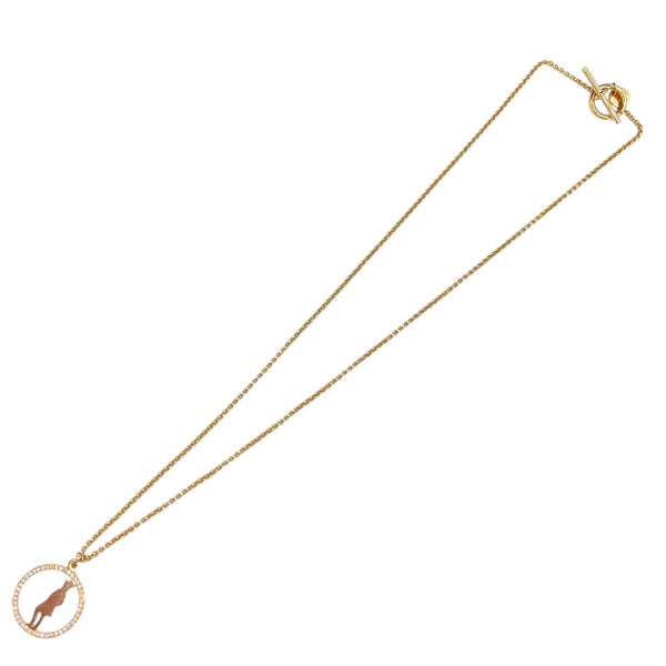 エルメス HERMES サークルラウンドネックレス 750PG/ダイヤモンド ジュエリー