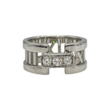 ティファニー TIFFANY＆CO アトラスオープンリング 750WG/ダイヤモンド ジュエリー