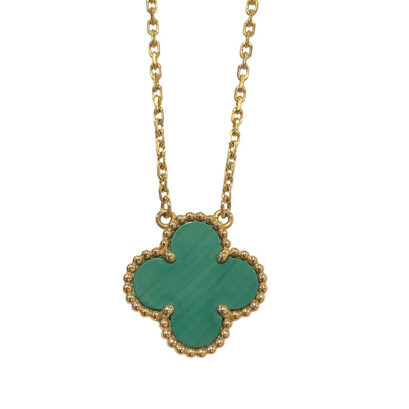 ヴァンクリーフ＆アーペル Van Cleef & Arpels ヴィンテージアルハンブラ ネックレス 750YG マラカイト ジュエリー