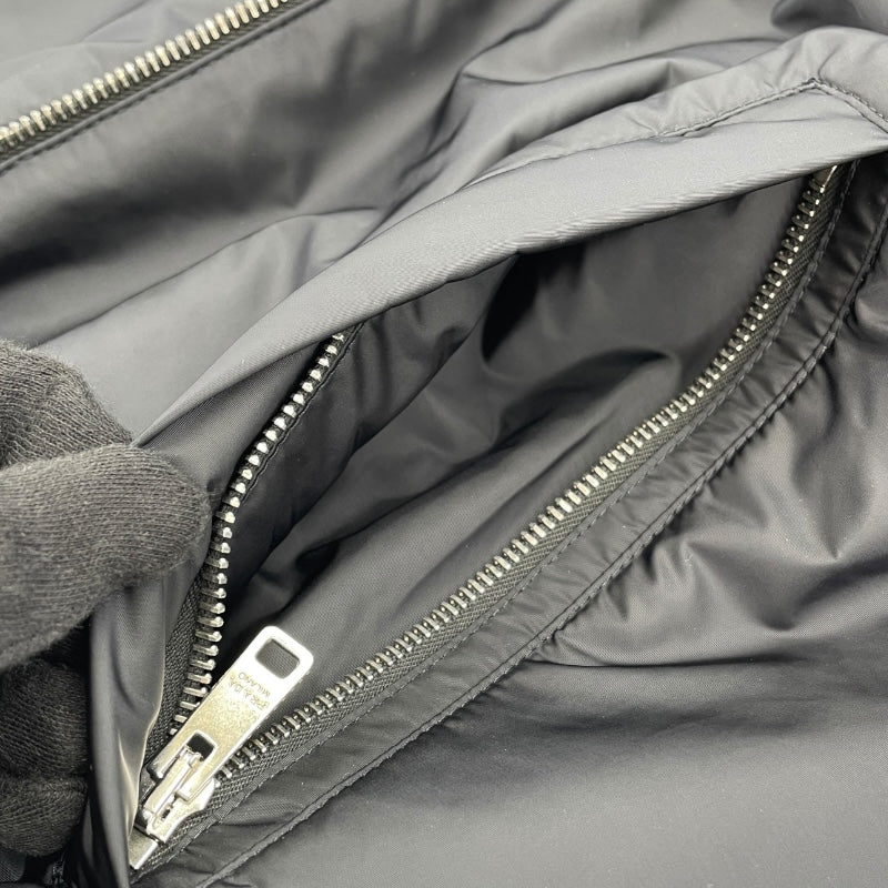 プラダ PRADA トライアングルロゴナイロン切替ブルゾン UMG116 ネイビー ウール メンズ パーカー