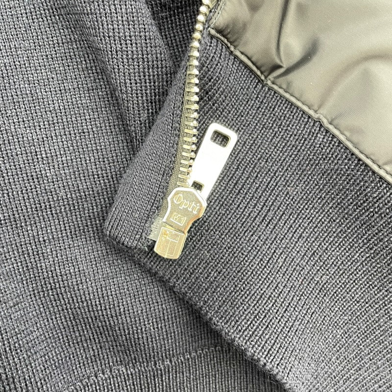 プラダ PRADA トライアングルロゴナイロン切替ブルゾン UMG116 ネイビー ウール メンズ パーカー