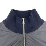 プラダ PRADA トライアングルロゴナイロン切替ブルゾン UMG116 ネイビー ウール メンズ パーカー