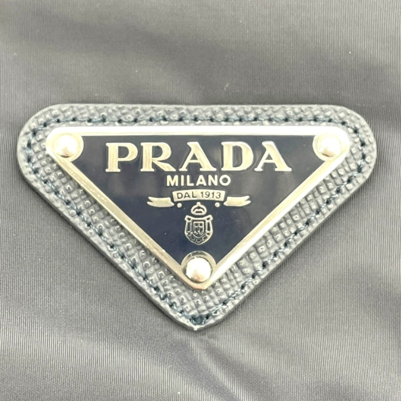 プラダ PRADA トライアングルロゴナイロン切替ブルゾン UMG116 ネイビー ウール メンズ パーカー