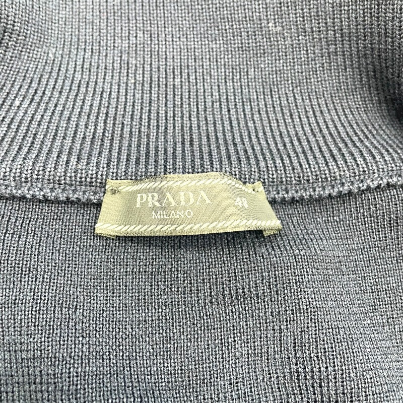 プラダ PRADA トライアングルロゴナイロン切替ブルゾン UMG116 ネイビー ウール メンズ パーカー