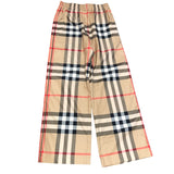 バーバリー BURBERRY チェック柄ワイドイージーパンツ 8085656 ベージュ コットン コットン レディース パンツ
