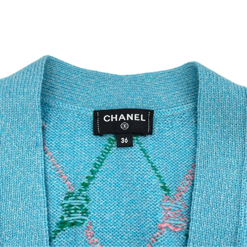 シャネル CHANEL ニッカカーディガンベスト P77446 ブルー